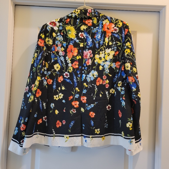 Escada Women's Multicolor Floral Blazer, size 44=XL OR 16 USA. - Picture 2 of 9